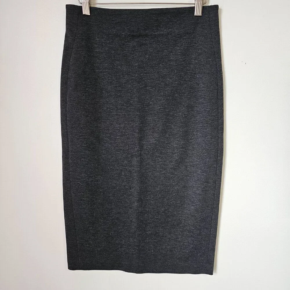 EUC VINCE CAMUTO DARK GREY FITTED PENCIL SKIRT SIZE SMALL